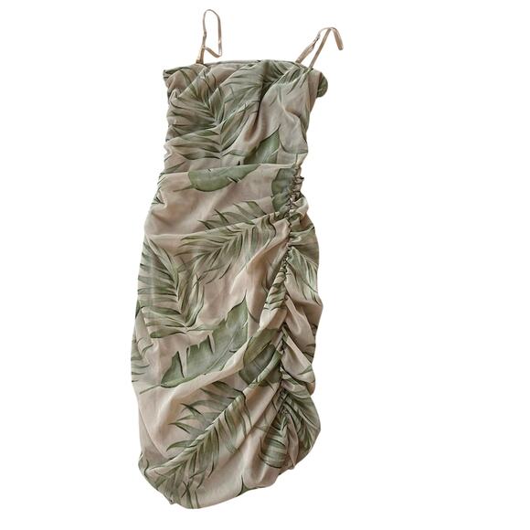 NWT Windsor Island Getaway Mesh Mini Dress women’s small sleeveless ruching tank - Picture 2 of 6